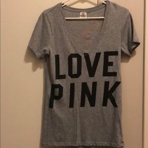 Two “Love pink” Victoria’s Secret v-neck shirts